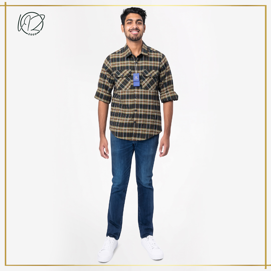 Regular Fit Checkered Casual Shirt
