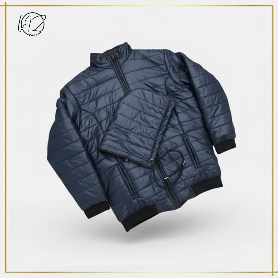 Navy Blue Puffer Quilted Jacket